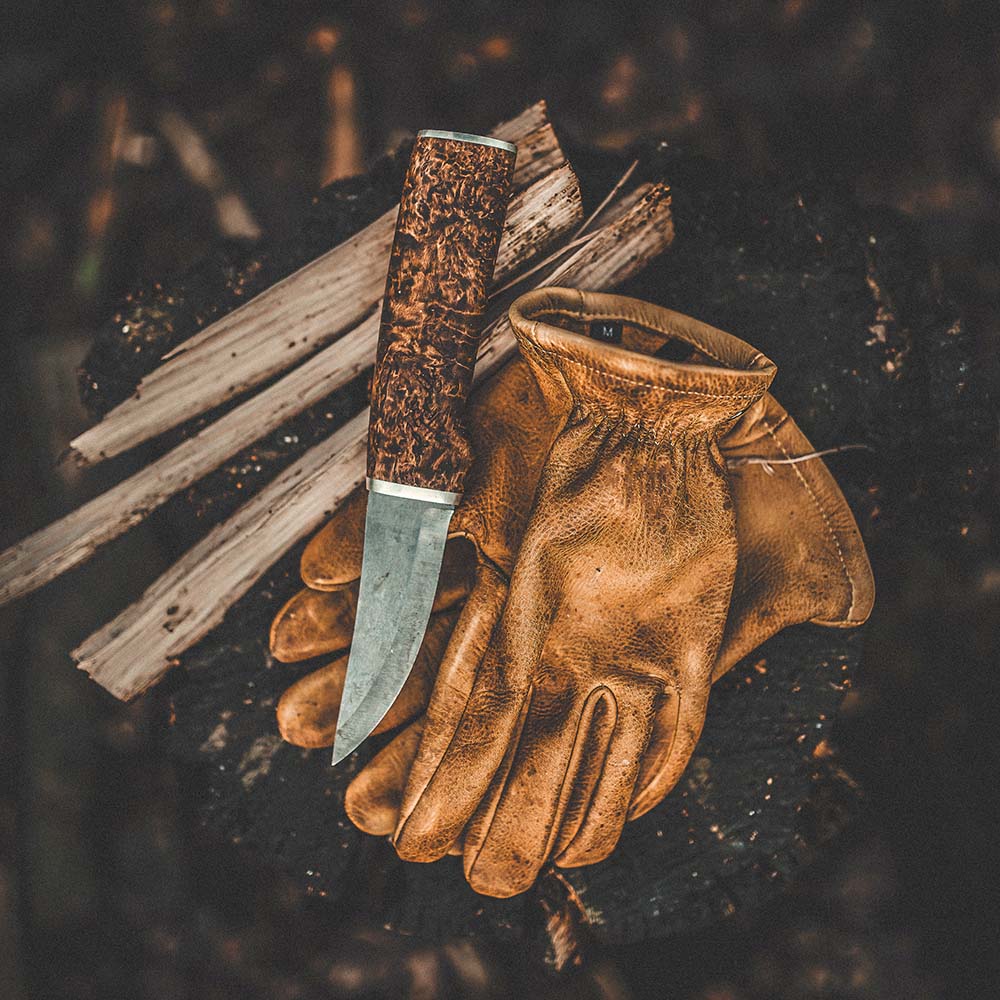 Hunting knife silver ferrule, UHC